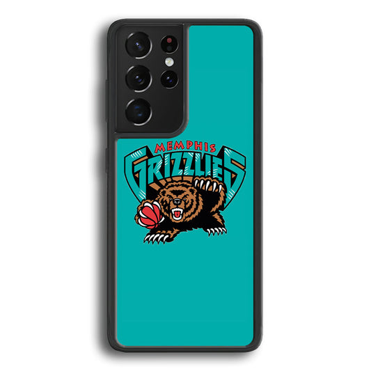 NBA Memphis Grizzlies Bear Logo Samsung Galaxy S24 Ultra Case - Ezzystore
