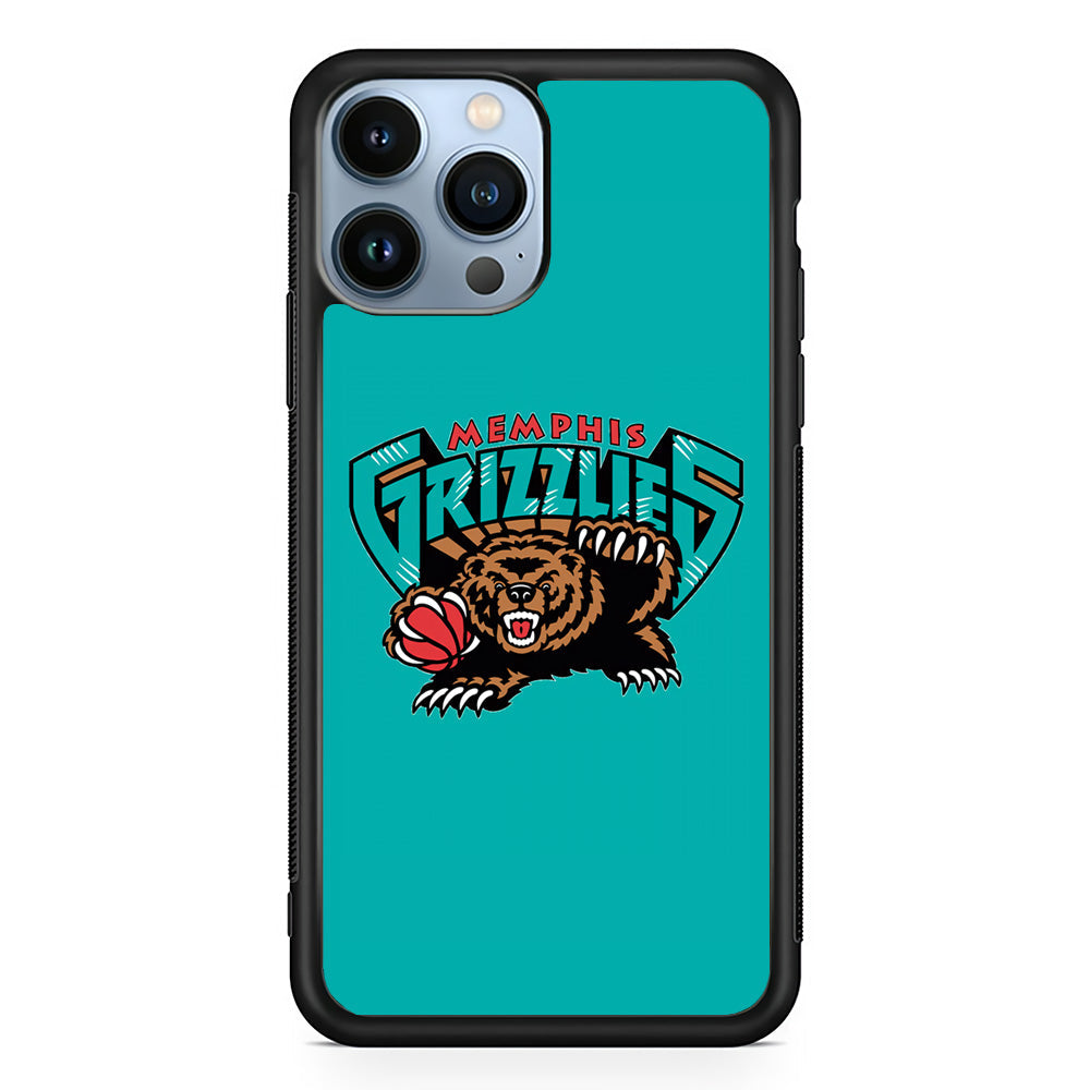 NBA Memphis Grizzlies Bear Logo iPhone 15 Pro Case