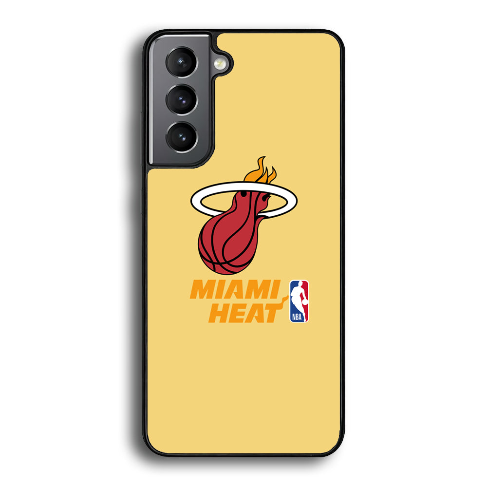 NBA Miami Heat Latte Colour Logo Samsung Galaxy S23 Case - Ezzystore
