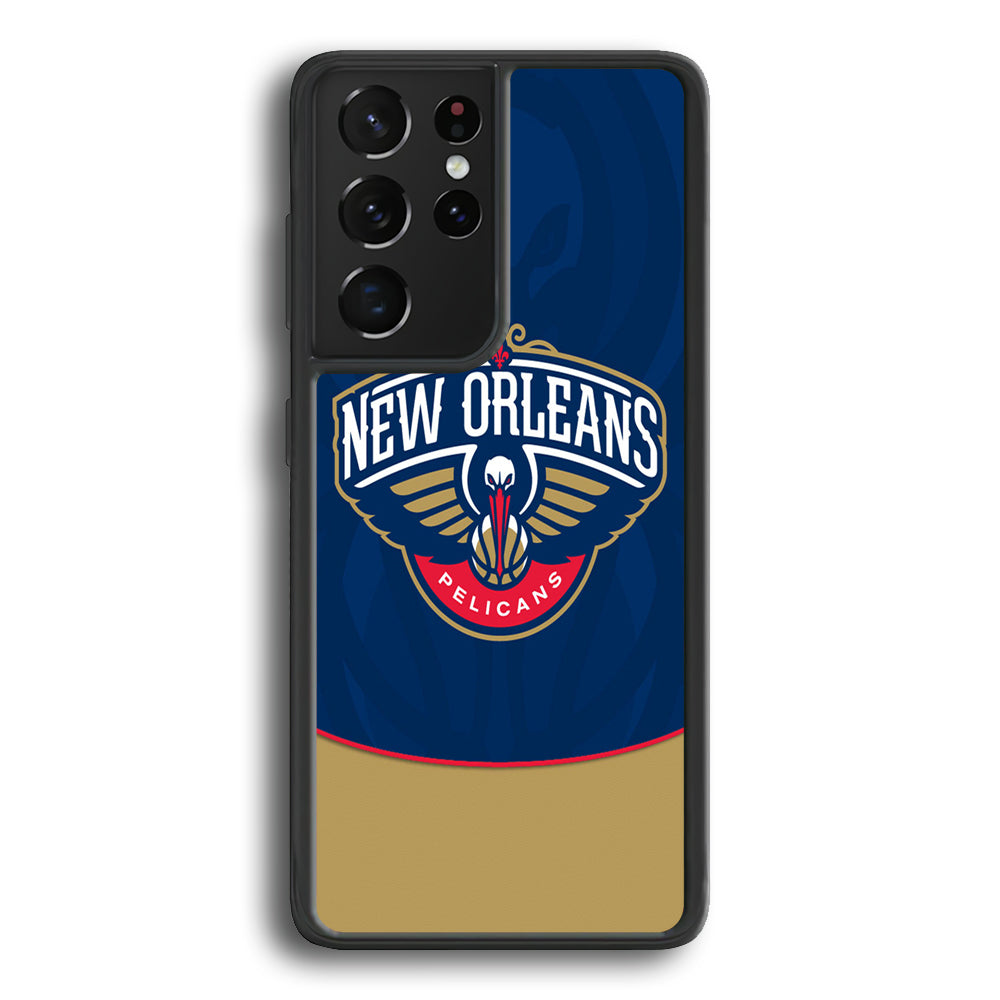 NBA Orleans Pelicans Blue Samsung Galaxy S24 Ultra Case - Ezzystore