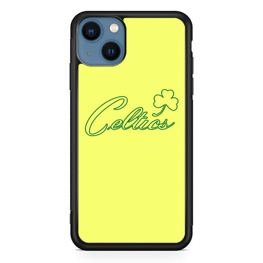 NBA Celtics Yellow Logo iPhone 15 Case