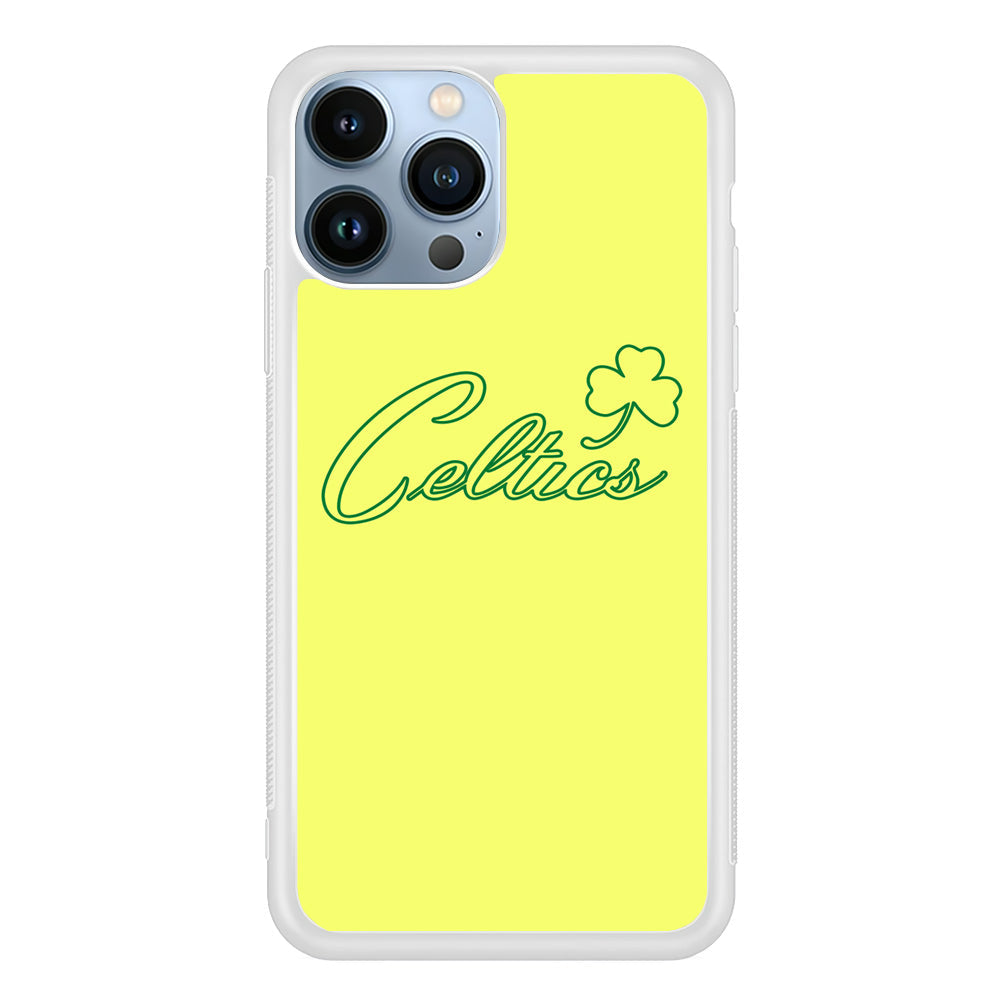 NBA Celtics Yellow Logo iPhone 14 Pro Case