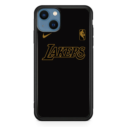 NBA Los Angeles Lakers Space Grey Nike Gold Logo iPhone 14 Case