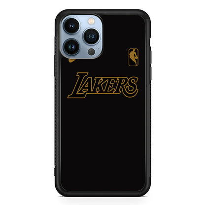 NBA Los Angeles Lakers Space Grey Nike Gold Logo iPhone 15 Pro Case