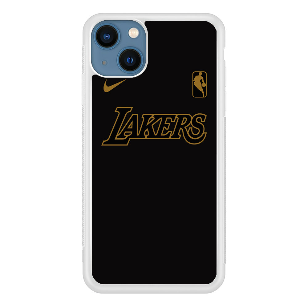 NBA Los Angeles Lakers Space Grey Nike Gold Logo iPhone 14 Case