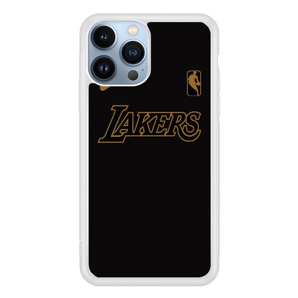 NBA Los Angeles Lakers Space Grey Nike Gold Logo  iPhone 15 Pro Max Case