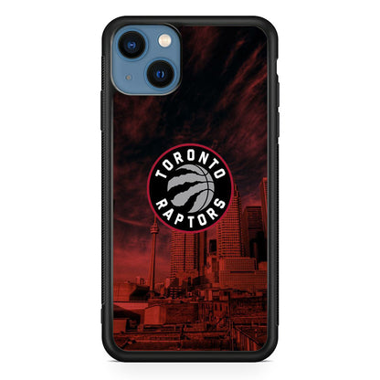 NBA Toronto Raptors Logo Sunset In The City iPhone 15 Plus Case