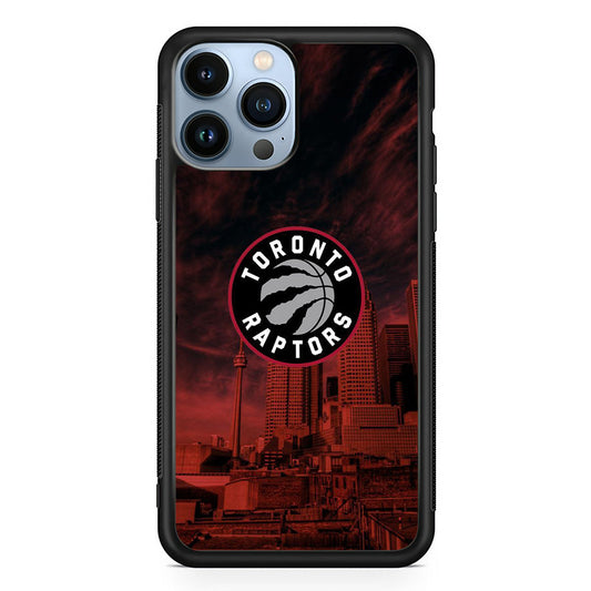 NBA Toronto Raptors Logo Sunset In The City iPhone 14 Pro Case