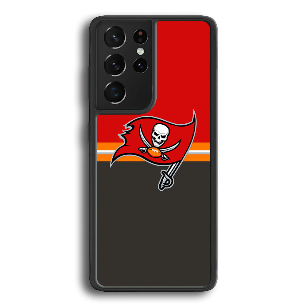 NFl Tampa Bay Buccaneers Red Grey Samsung Galaxy S23 Ultra Case - Ezzystore