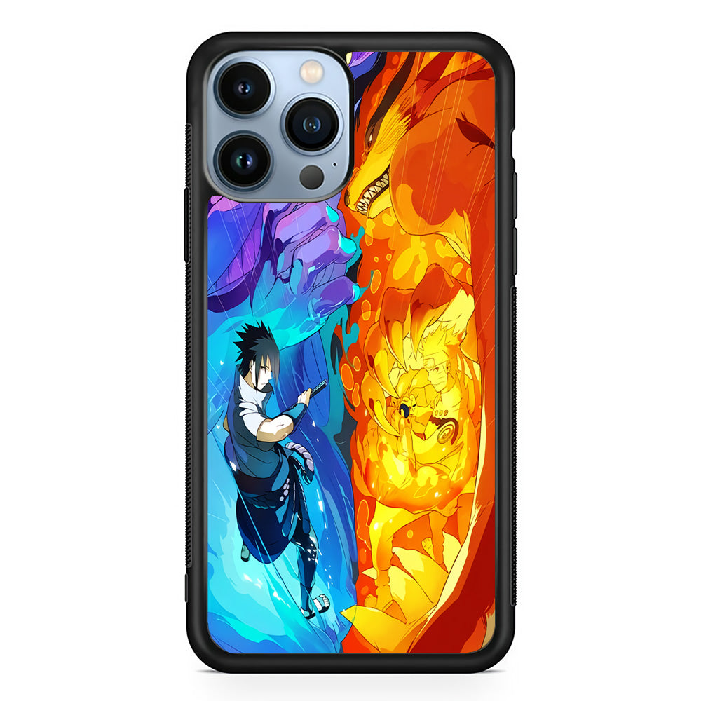 Naruto VS Sasuke Great fight iPhone 14 Pro Max Case