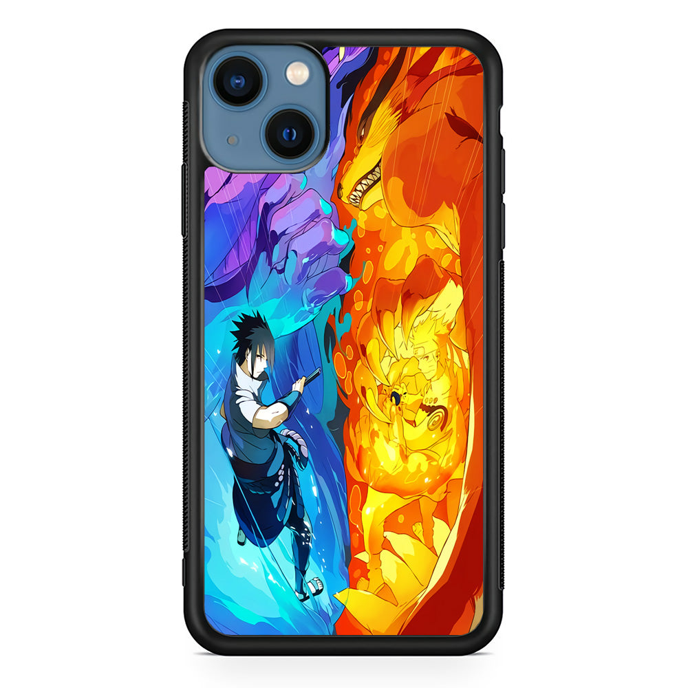 Naruto VS Sasuke Great fight iPhone 14 Case