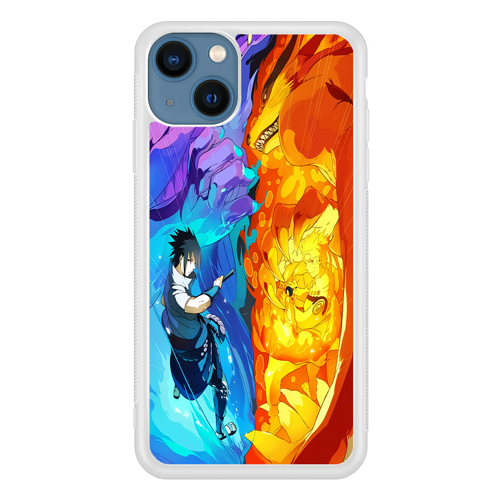 Naruto VS Sasuke Great fight iPhone 15 Plus Case