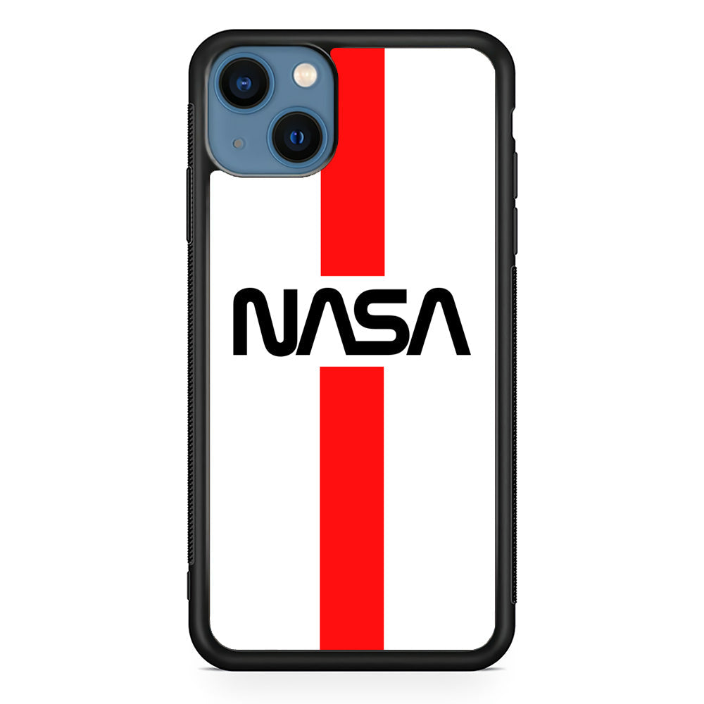 Nasa White Stripe Red iPhone 15 Plus Case