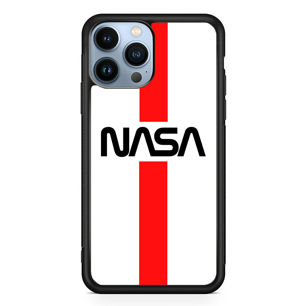 Nasa White Stripe Red iPhone 15 Pro Max Case
