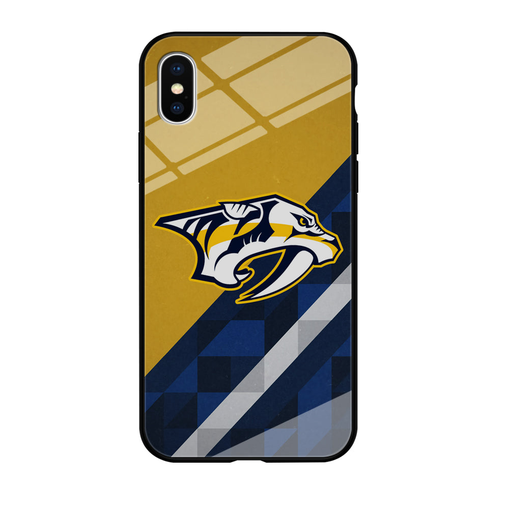 Nashville Predators Abstract Pattern iPhone Xs Max Case