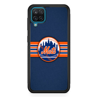 New Mets Stripe And Logo Samsung Galaxy A12 Case