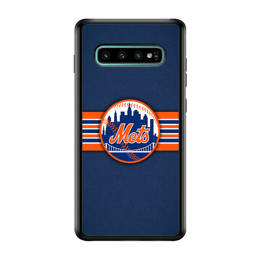 New Mets Stripe And Logo Samsung Galaxy S10 Case
