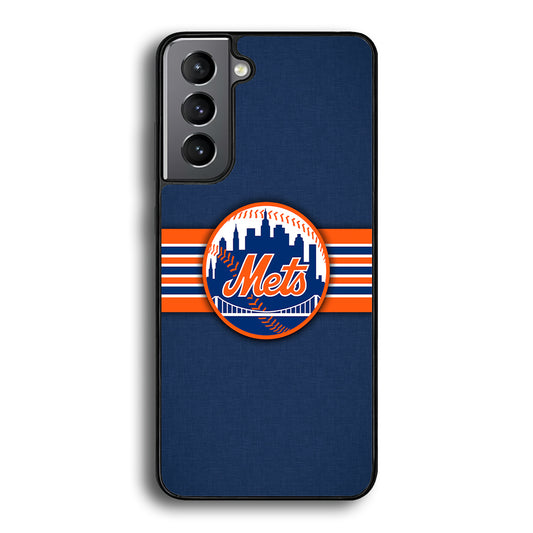New Mets Stripe And Logo Samsung Galaxy S21 Plus Case - Ezzystore
