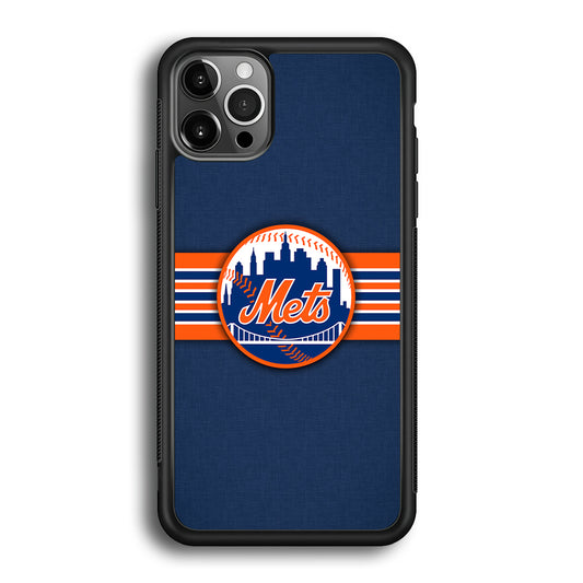 New Mets Stripe And Logo iPhone 12 Pro Max Case