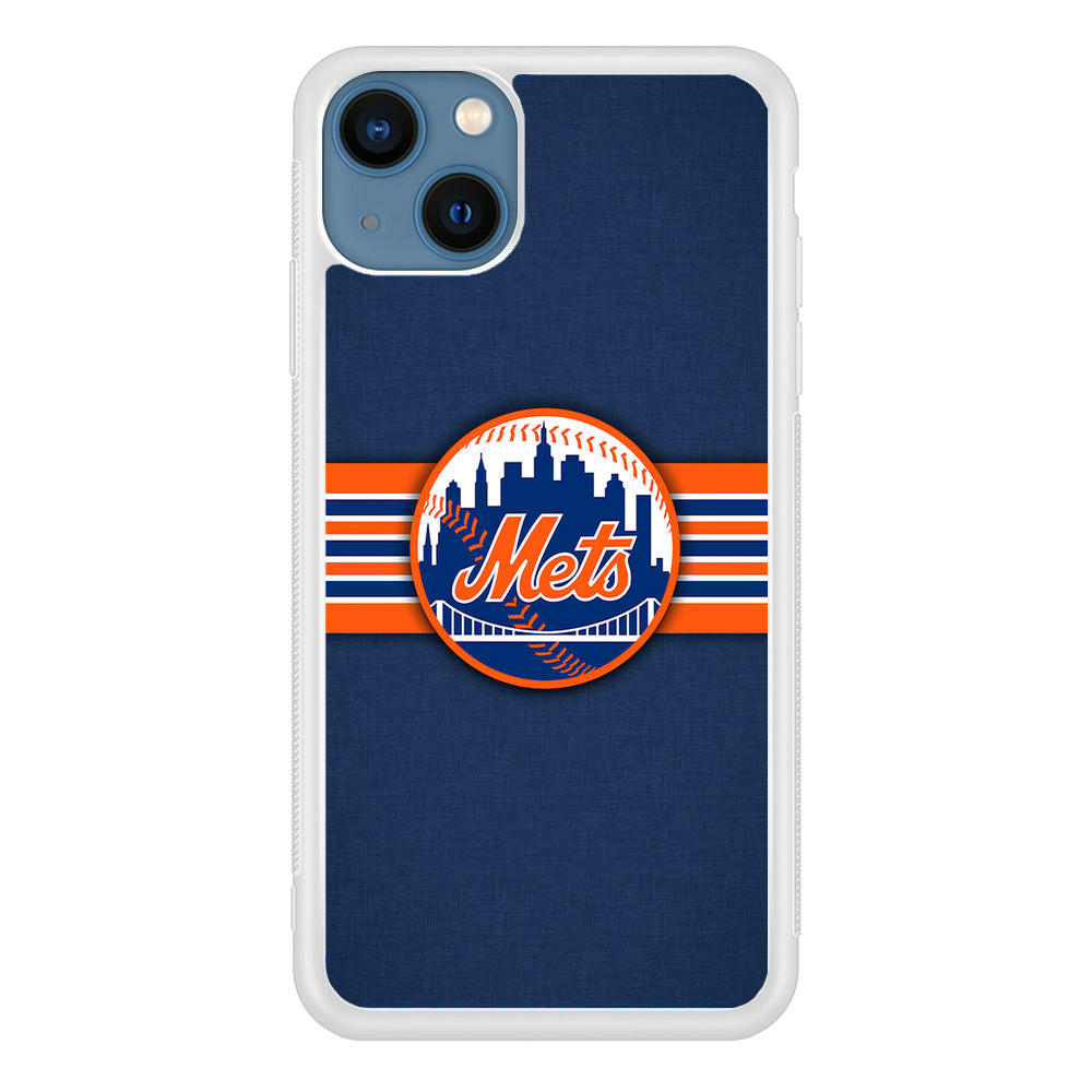 New Mets Stripe And Logo iPhone 13 Case