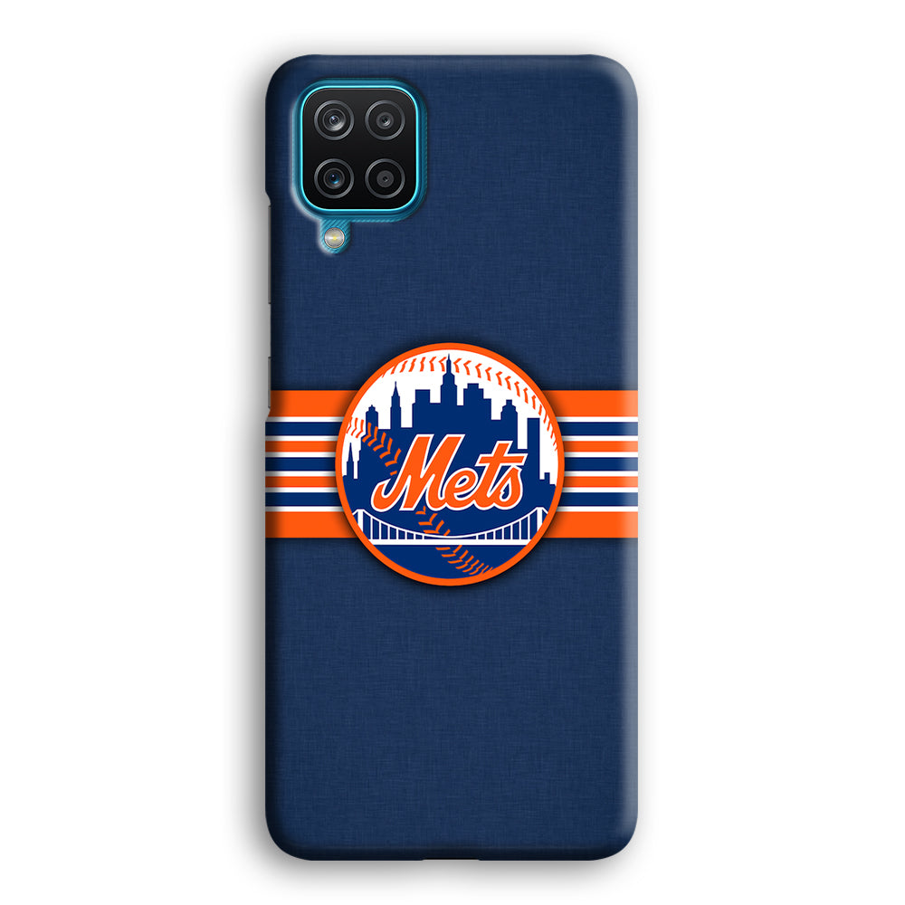 New Mets Stripe And Logo Samsung Galaxy A12 Case