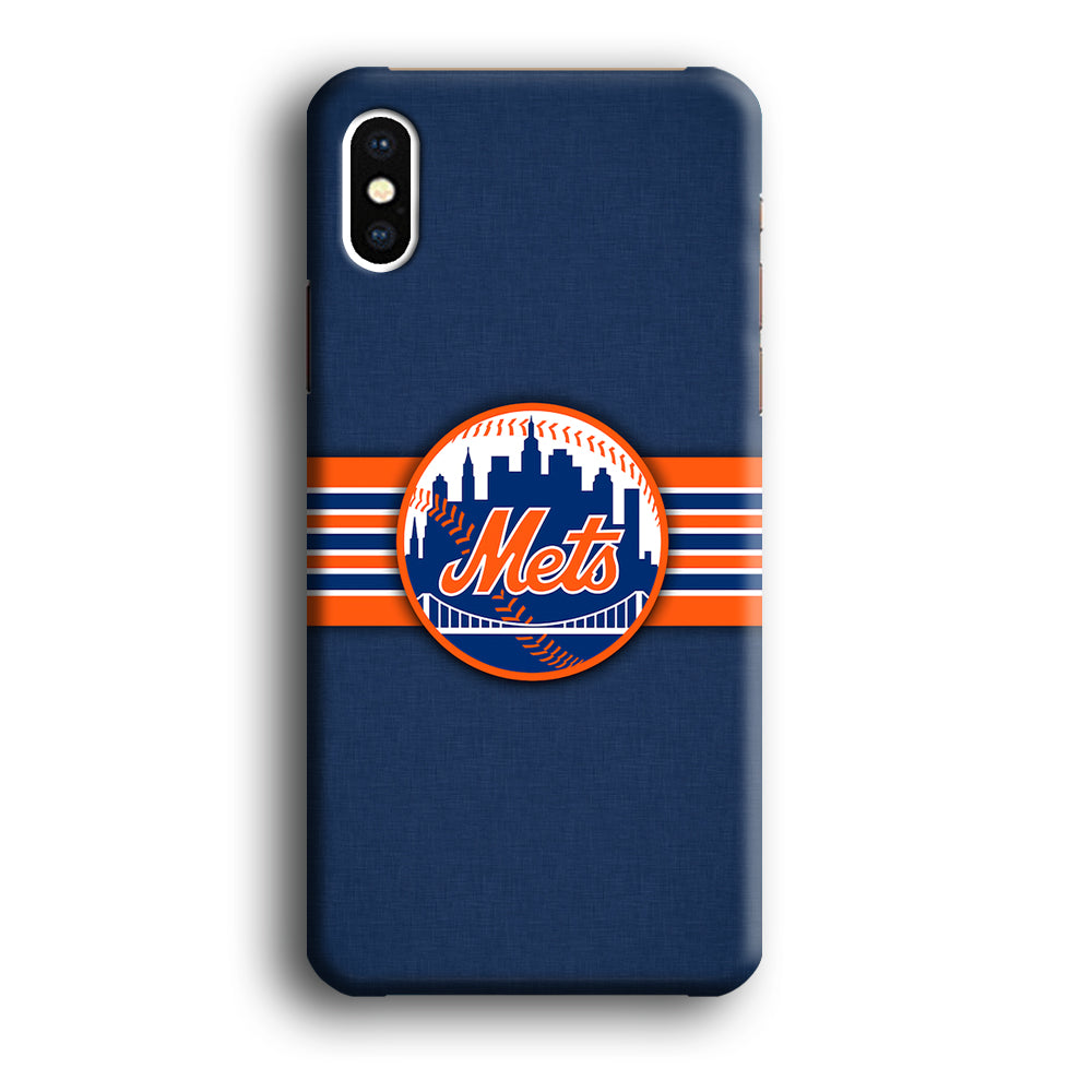 New Mets Stripe And Logo iPhone Xs Max Case