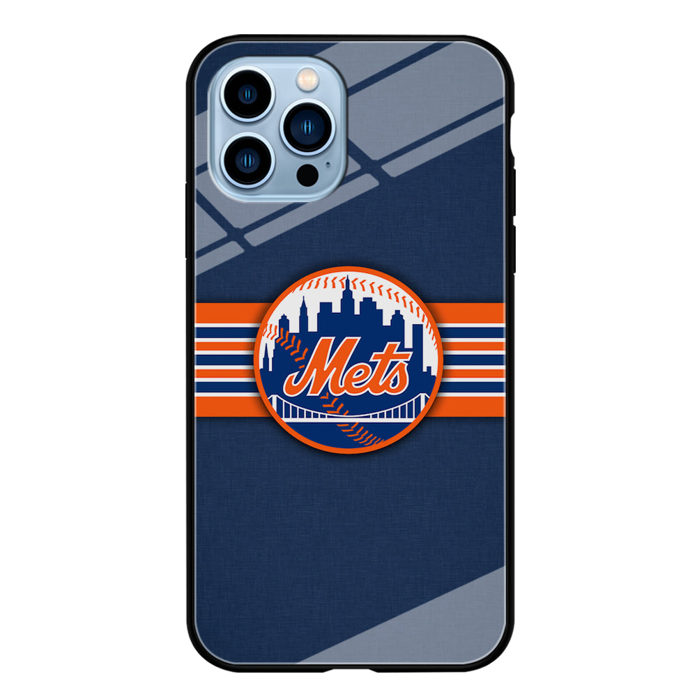 New Mets Stripe And Logo iPhone 15 Pro Case