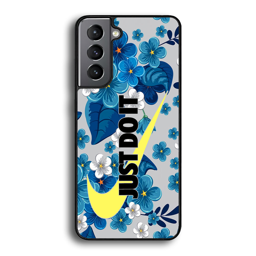 Nike Blue Flowers Just Do It Samsung Galaxy S22 Plus Case - Ezzystore