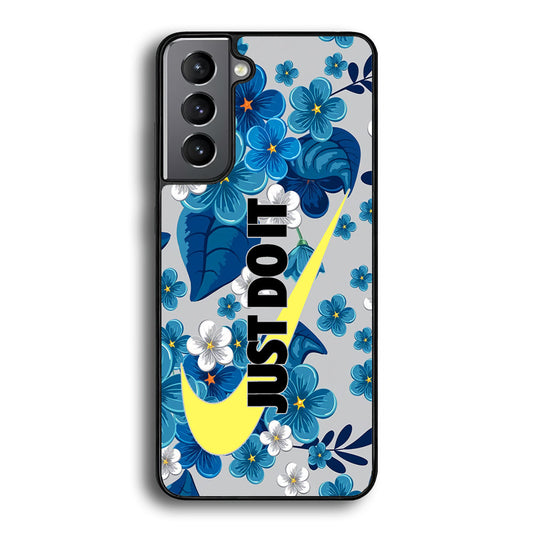 Nike Blue Flowers Just Do It Samsung Galaxy S24 Case - Ezzystore
