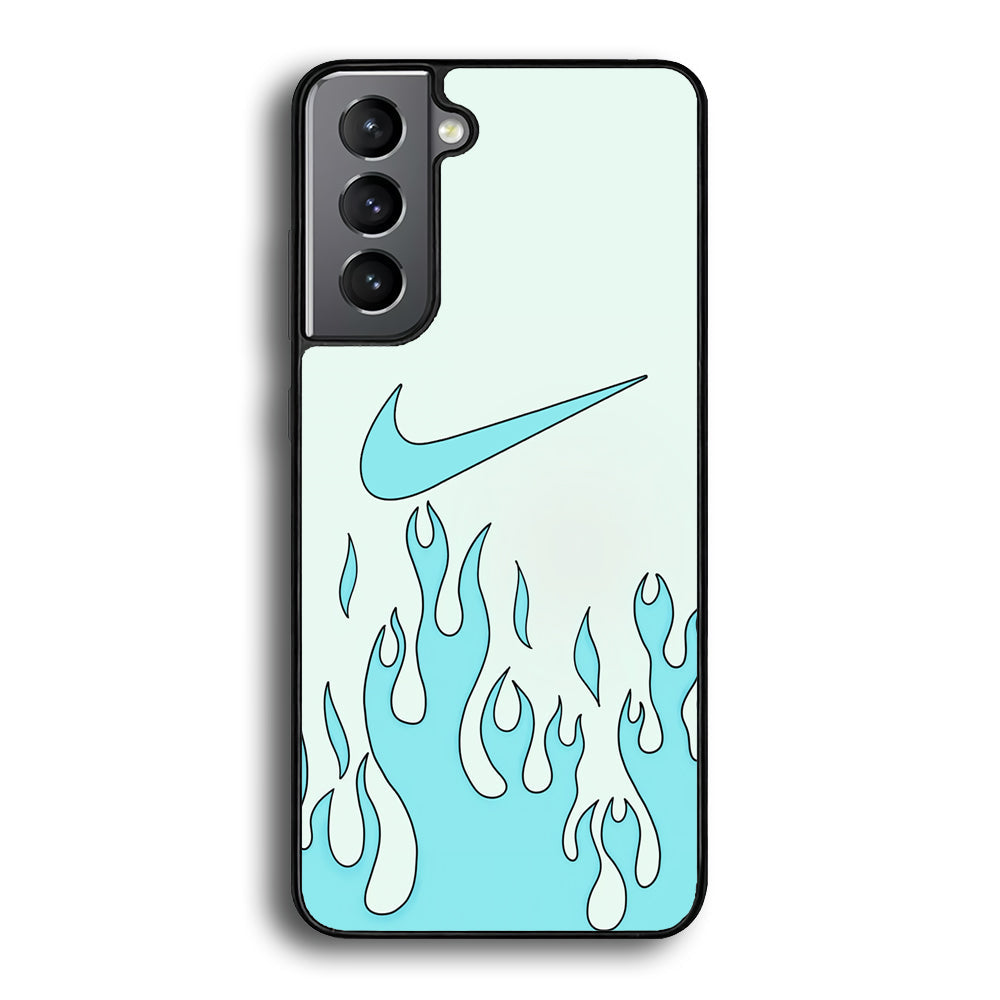Nike Logo Fire Blue Samsung Galaxy S24 Case - Ezzystore