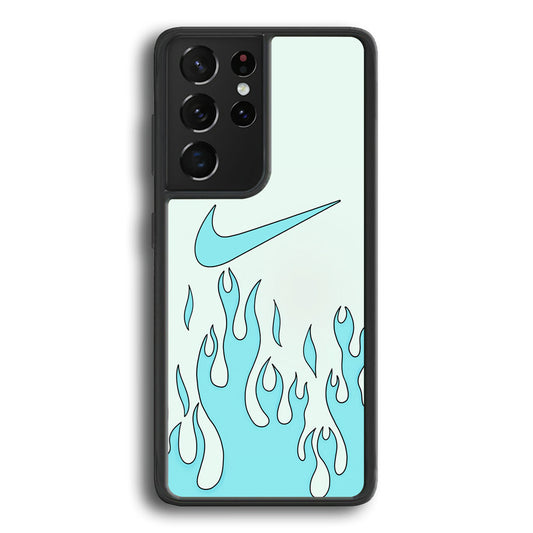 Nike Logo Fire Blue Samsung Galaxy S22 Ultra Case - Ezzystore