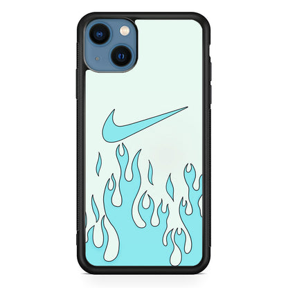 Nike Logo Fire Blue iPhone 15 Case