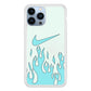 Nike Logo Fire Blue iPhone 14 Pro Max Case