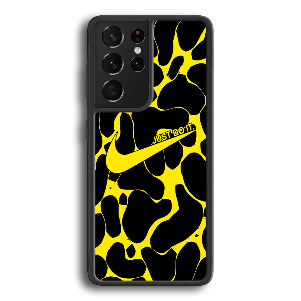 Nike Yellow Pattern Just Do It Samsung Galaxy S24 Ultra Case - Ezzystore