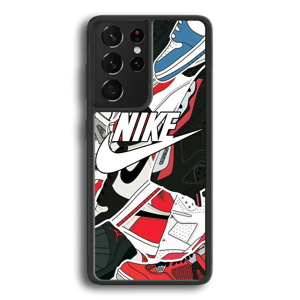 Nike Logo Shoes Samsung Galaxy S22 Ultra Case - Ezzystore