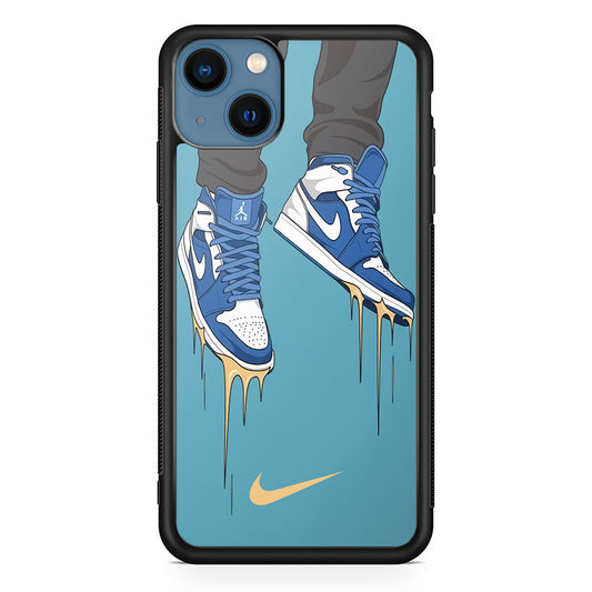 Nike Shoes Blue Outfit iPhone 14 Plus Case
