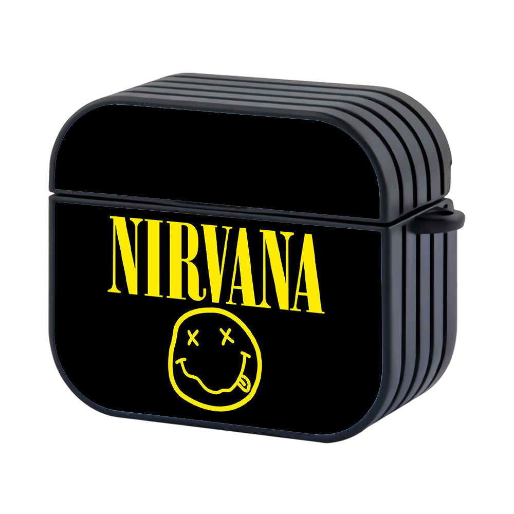 Nirvana Logo Smiley Hard Plastic Case Cover For Apple Airpods 4 - Ezzystore