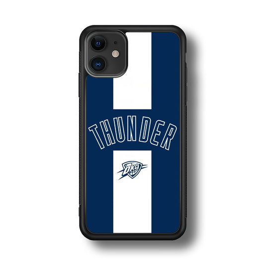 Oklahoma City Thunder Stripe White iPhone 11 Case