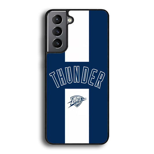 Oklahoma City Thunder Stripe White Samsung Galaxy S24 Plus Case - Ezzystore