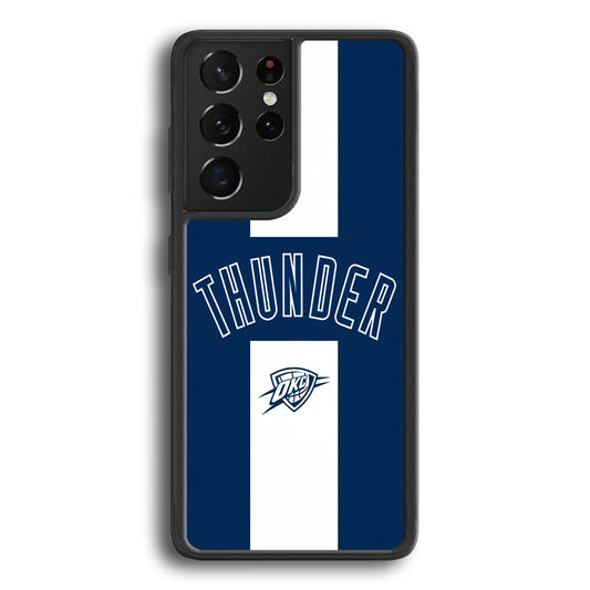 Oklahoma City Thunder Stripe White Samsung Galaxy S23 Ultra Case - Ezzystore