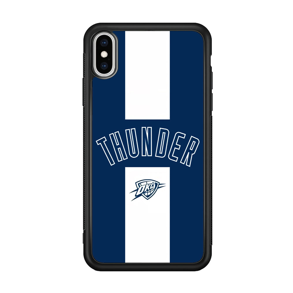 Oklahoma City Thunder Stripe White iPhone Xs Max Case