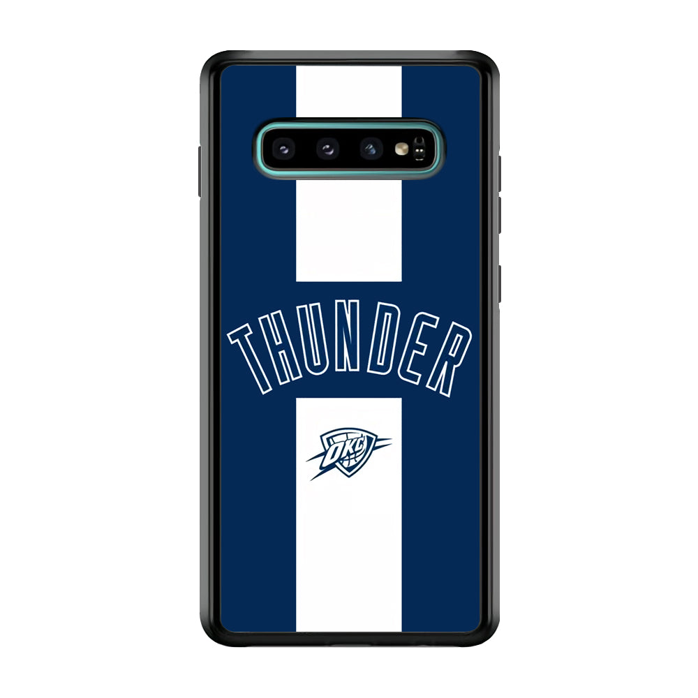 Oklahoma City Thunder Stripe White Samsung Galaxy S10 Case