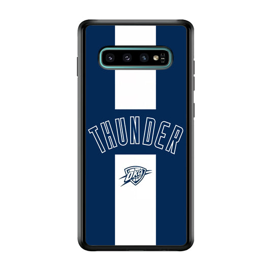 Oklahoma City Thunder Stripe White Samsung Galaxy S10 Case