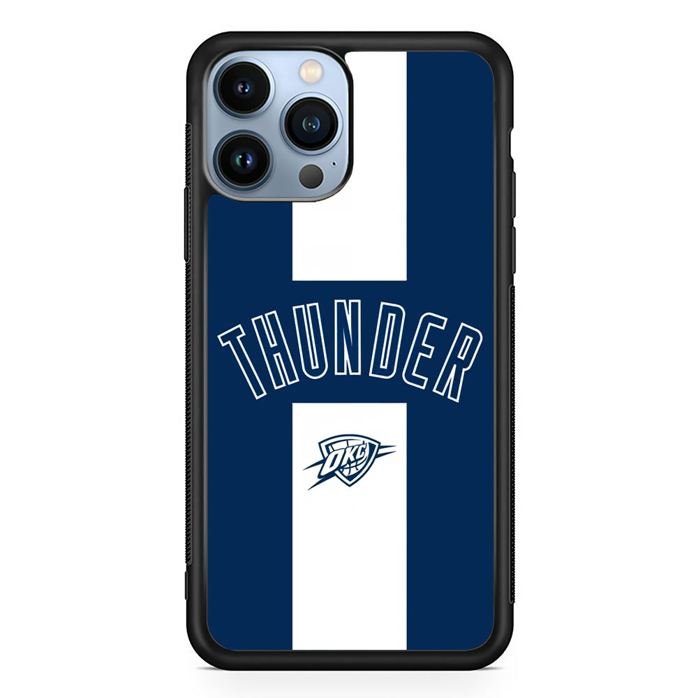 Oklahoma City Thunder Stripe White  iPhone 15 Pro Max Case