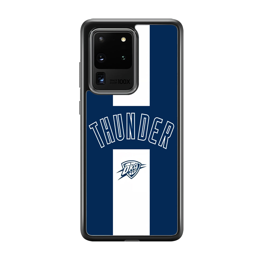 Oklahoma City Thunder Stripe White Samsung Galaxy S20 Ultra Case