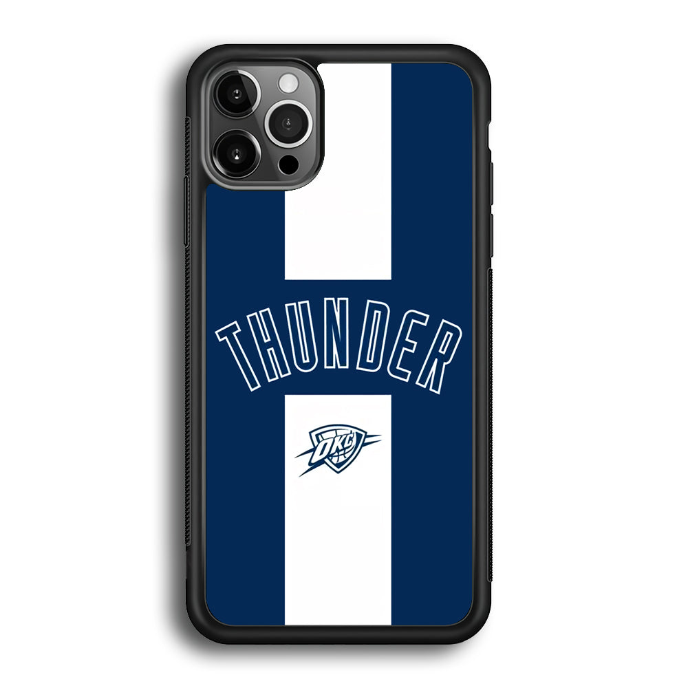 Oklahoma City Thunder Stripe White iPhone 12 Pro Max Case