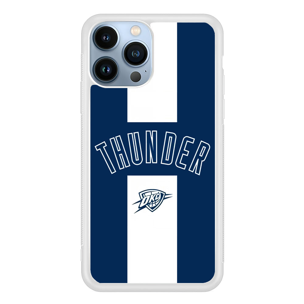 Oklahoma City Thunder Stripe White  iPhone 14 Pro Max Case