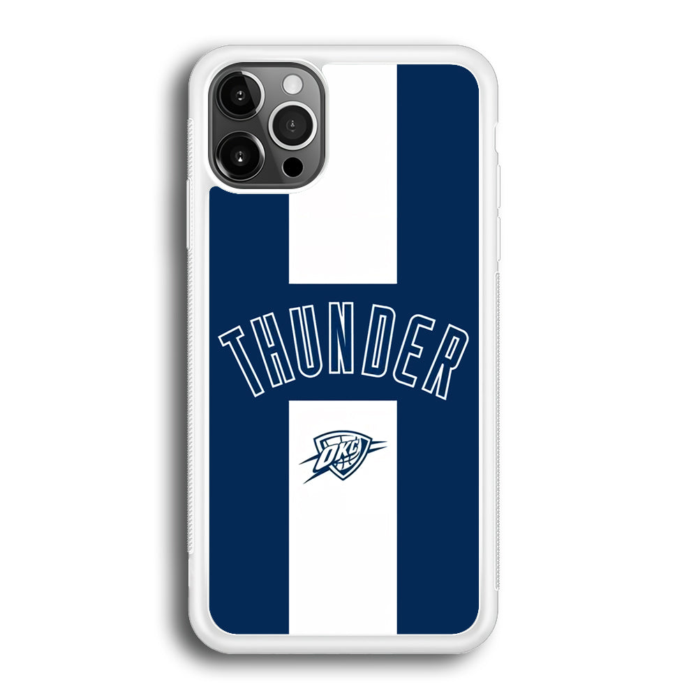 Oklahoma City Thunder Stripe White iPhone 12 Pro Max Case