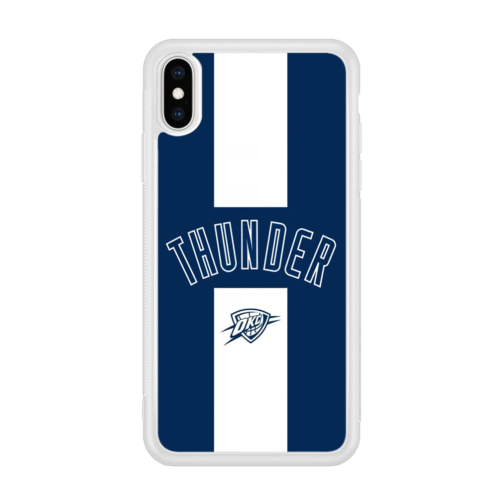 Oklahoma City Thunder Stripe White iPhone Xs Max Case