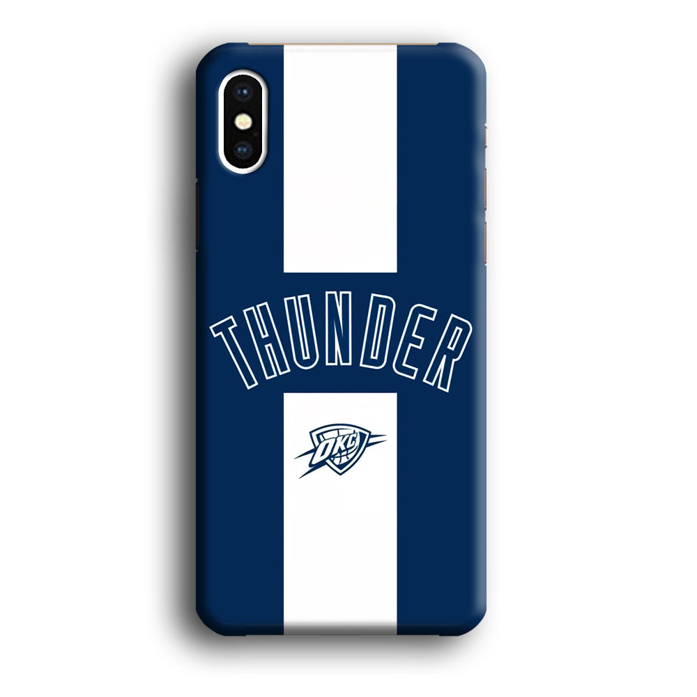 Oklahoma City Thunder Stripe White iPhone Xs Max Case
